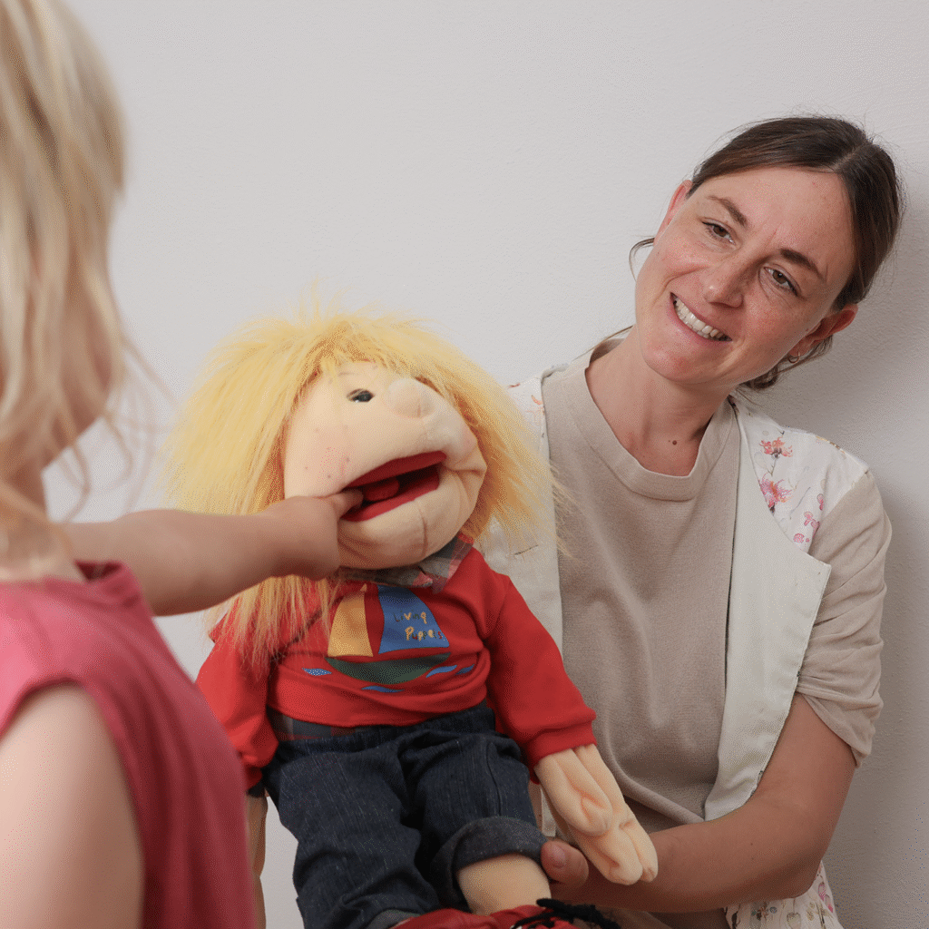 Foto mit living puppet